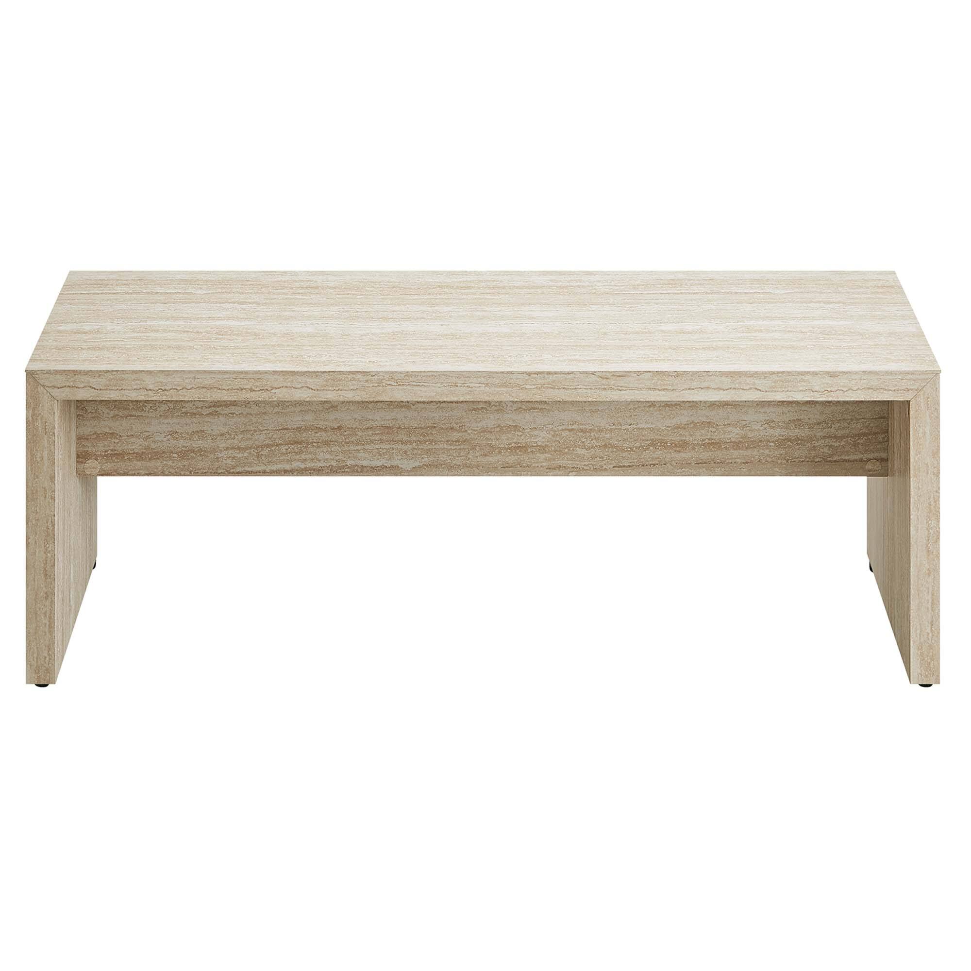 Alt View 2. Modway - Mirella 53.5” Faux Travertine Bench by Modway - Blue.
