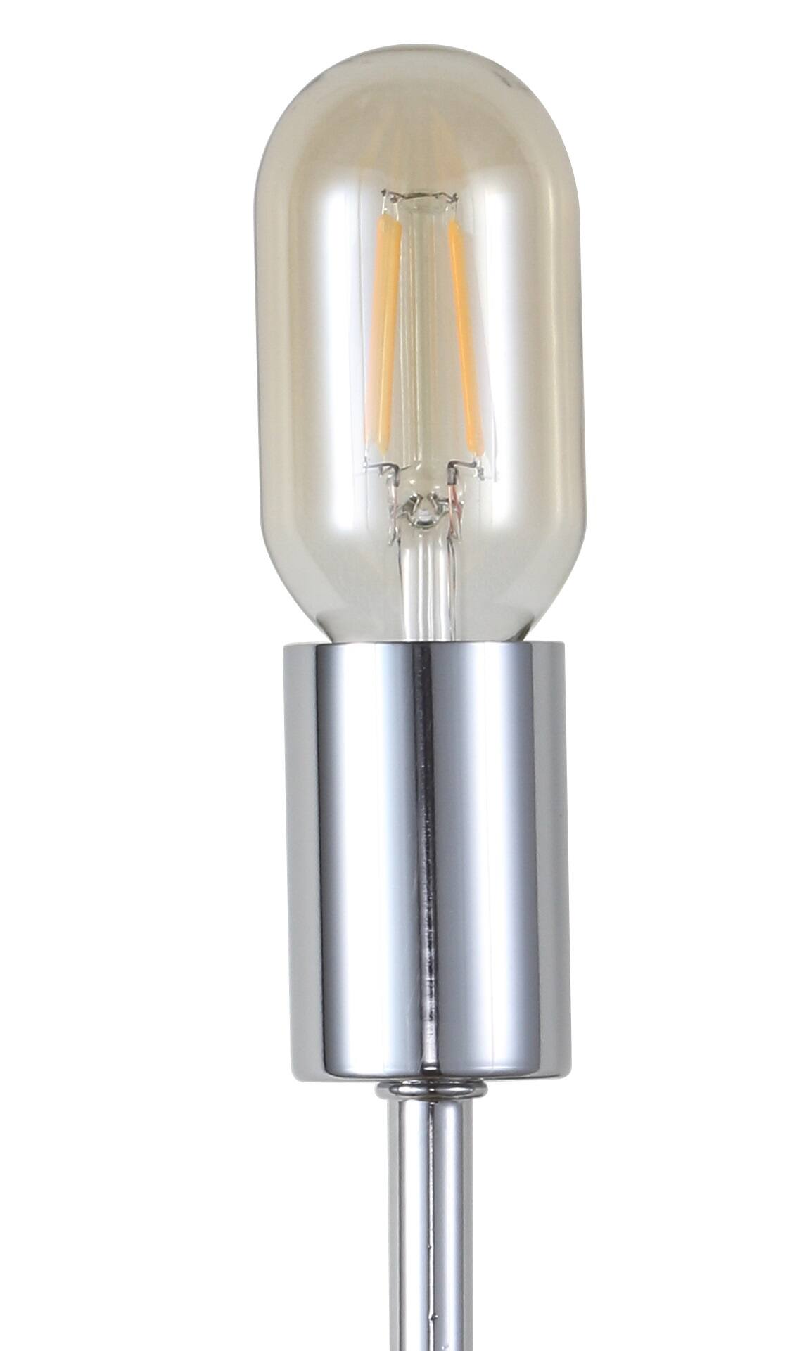 Alt View 2. Jonathan Y - Turing 18.7" 2-Light Metal LED Wall Sconce, Chrome - Chrome.