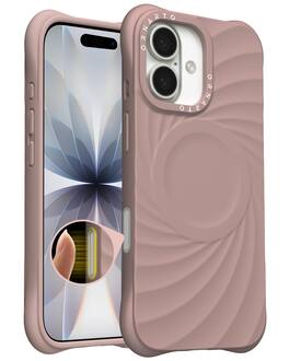 Ornarto - Vortuxe for iPhone 17 Case 6.3",Compatible with MagSafe,Sleek Aesthetic Liquid Silicone Phone Cover - Latte