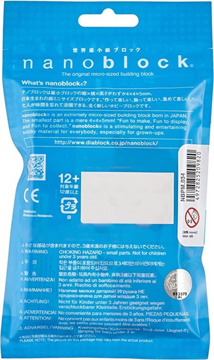nanoblock: The original micro-sized building block. What's nanoblock? nanoblock is an extremely micro-sized building block born in JAPAN. The smallest part is a mere 4x4x5mm! "Fun to make, Fun to display, and Fun to collect." nanoblock is a stimulating and entertaining hobby material for everybody, especially for grown-ups. http://www.diablock.co.jp/nanoblock/

12+  
NBPM_034  
4972825209820  
OUWADA  
0-3  

Material: block-ABS  

WARNING: CHOKING HAZARD - small parts. Not for children under 3 years old.  

AVERTENZA! Non adatto ad un bambino di età inferiore ai 3 anni. Rischio di soffocamento.  

ACHTUNG! Nicht für Kinder unter 3 Jahren geeignet wegen verschluckbarer Kleinteile. Erstickungsgefahr.  

ADVERTENCIA! No conveniente para menores de 3 años. PIEZAS PEQUEÑAS  

ATTENTION! Ne convient pas aux enfants moins de 3 ans. Risque avec les petits pièces pouvant être avalées.  

ADVARSEL/VARNING! Kvällningsfare. Kvavningsrisk. Sma delar.