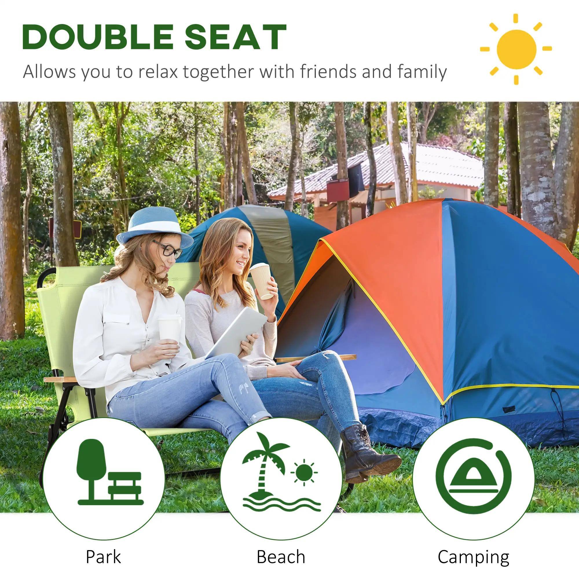 DOUBLE SEAT Allows you to relax together with friends and family

Park
Beach
Camping