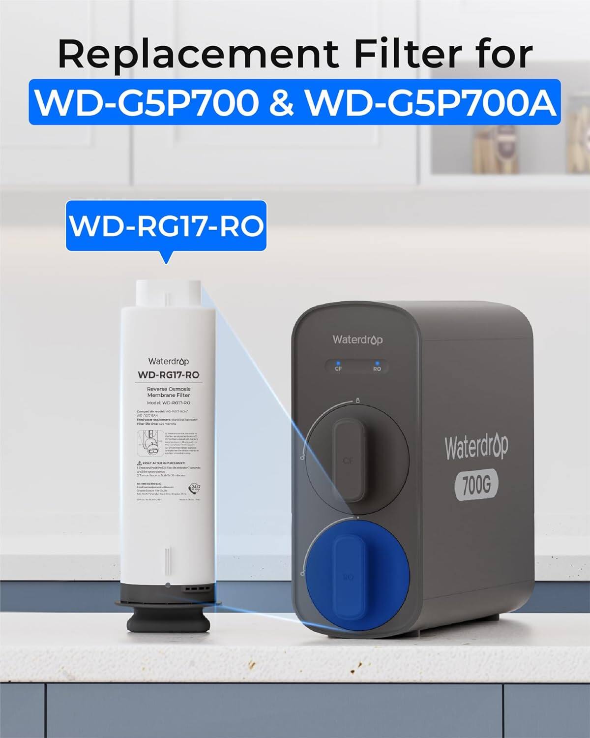 Waterdrop WD-G5P700-RO Reverse Osmosis Membrane Filter - Thumbnail 2