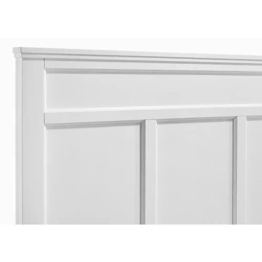 Angle. New Classic Furniture - Furniture Andover Traditional Full Size Wood Bed in White - White.