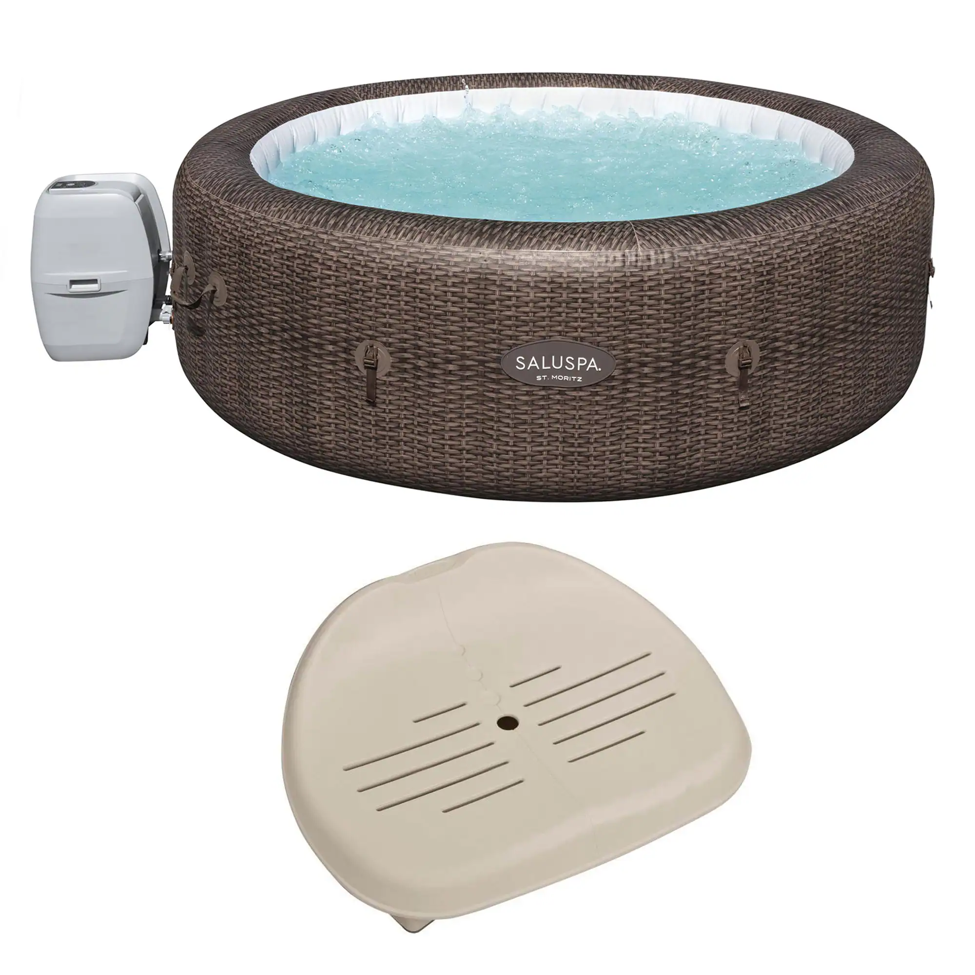 Bestway - SaluSpa St Moritz Hot Tub and PureSpa Inflatable Removable Seat - Brown