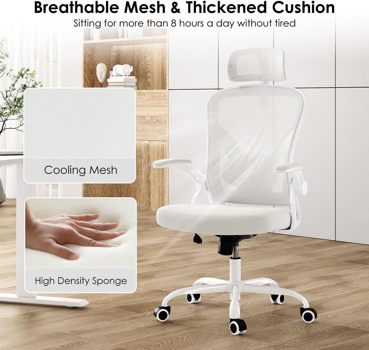 Breathable Mesh & Thickened Cushion  
Sitting for more than 8 hours a day without tired  

Cooling Mesh  

High Density Sponge