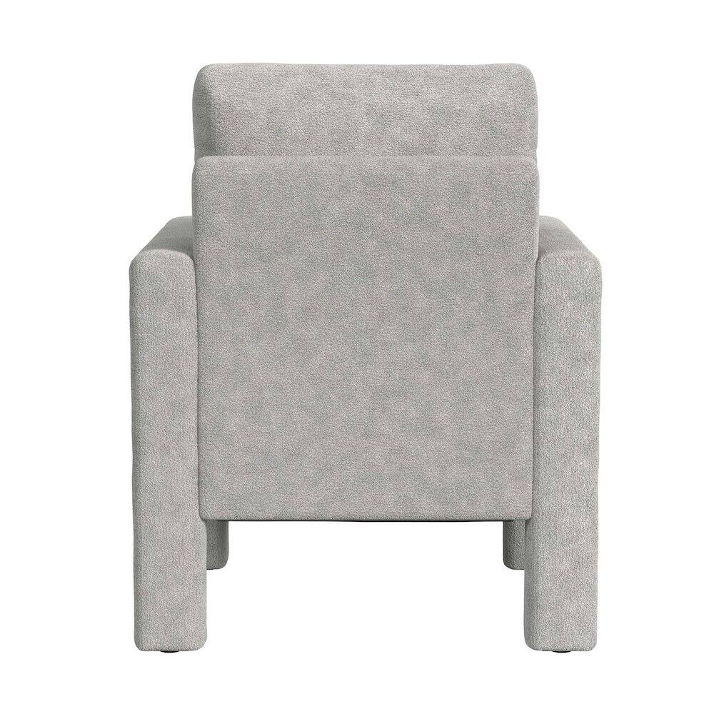 Angle. Picket House Furnishings - Debbie Chair in Balina Light Grey - Light Grey.