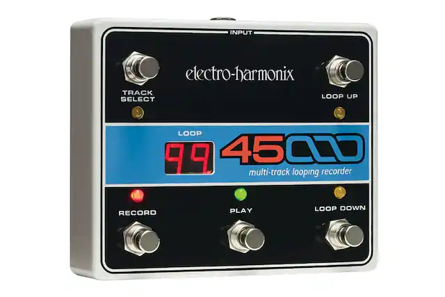INPUT
electro-harmonix
TRACK SELECT
LOOP UP
LOOP 99 45000 multi-track looping recorder
RECORD
PLAY
LOOP DOWN