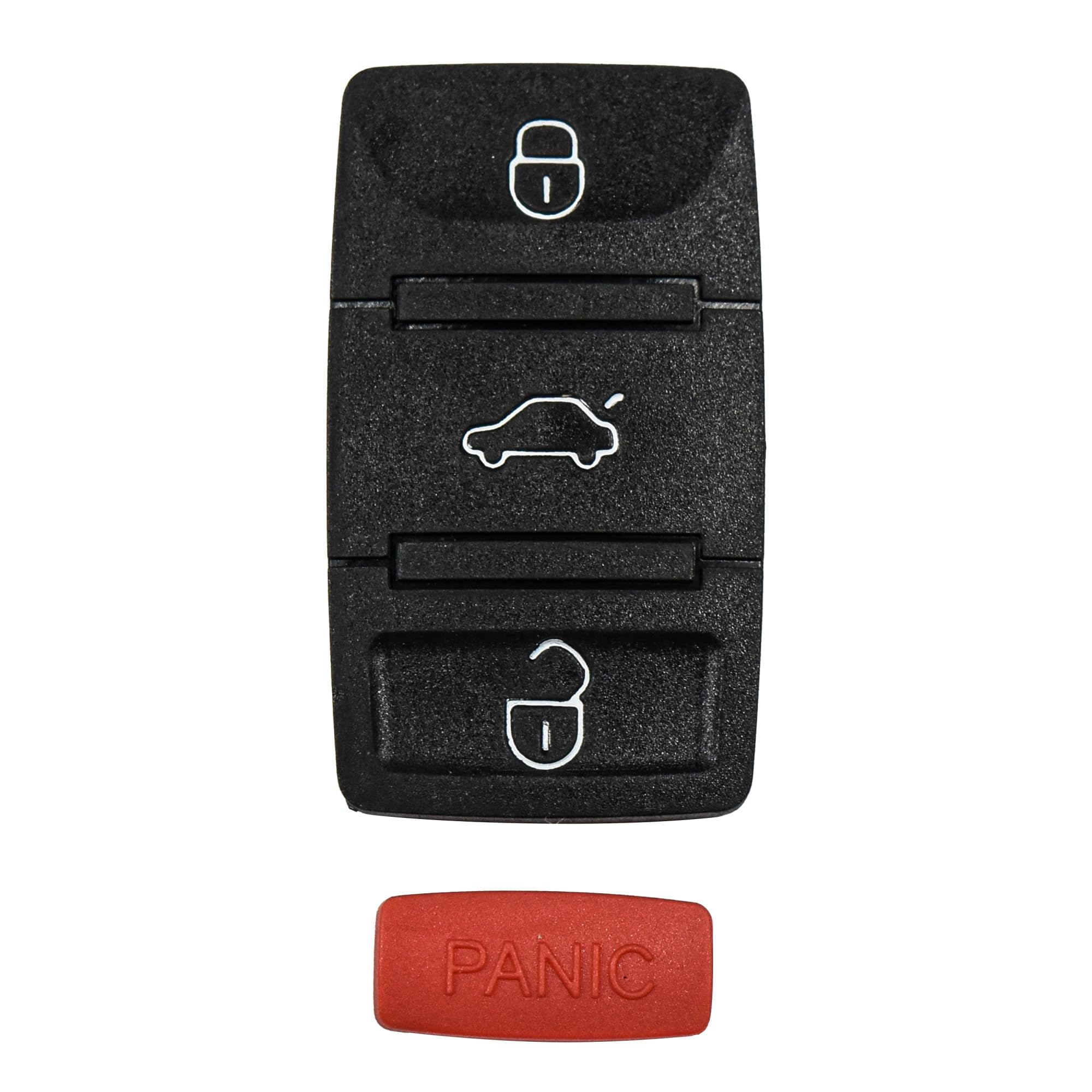 Angle. HQRP - 3-Button + Panic Key Fob Button Pad Repair Compatible with VW Beetle 2000-2005 Folding Flip Remote - Black.
