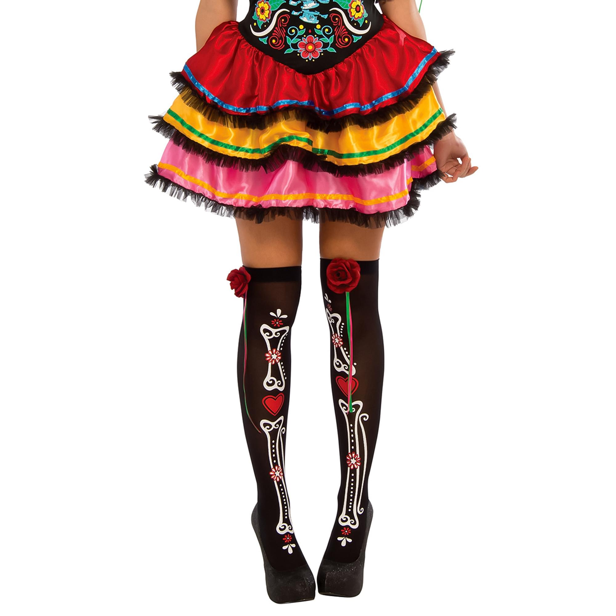 Alt View 2. Rubies - Day Of The Dead Senorita Adult Costume | Small (8-10) - Multi-Colored.