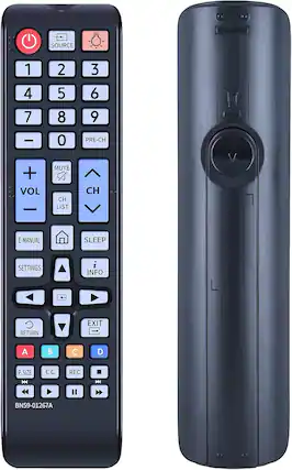 SOURCE 1 2 3 4 5 6 7 8 9 PRE-CH : + VOL MUTE CH LIST CH E-MANUAL SLEEP SETTINGS i INFO C RETURN EXIT A C D P.SIZE K4 CC REC BN59-01267A