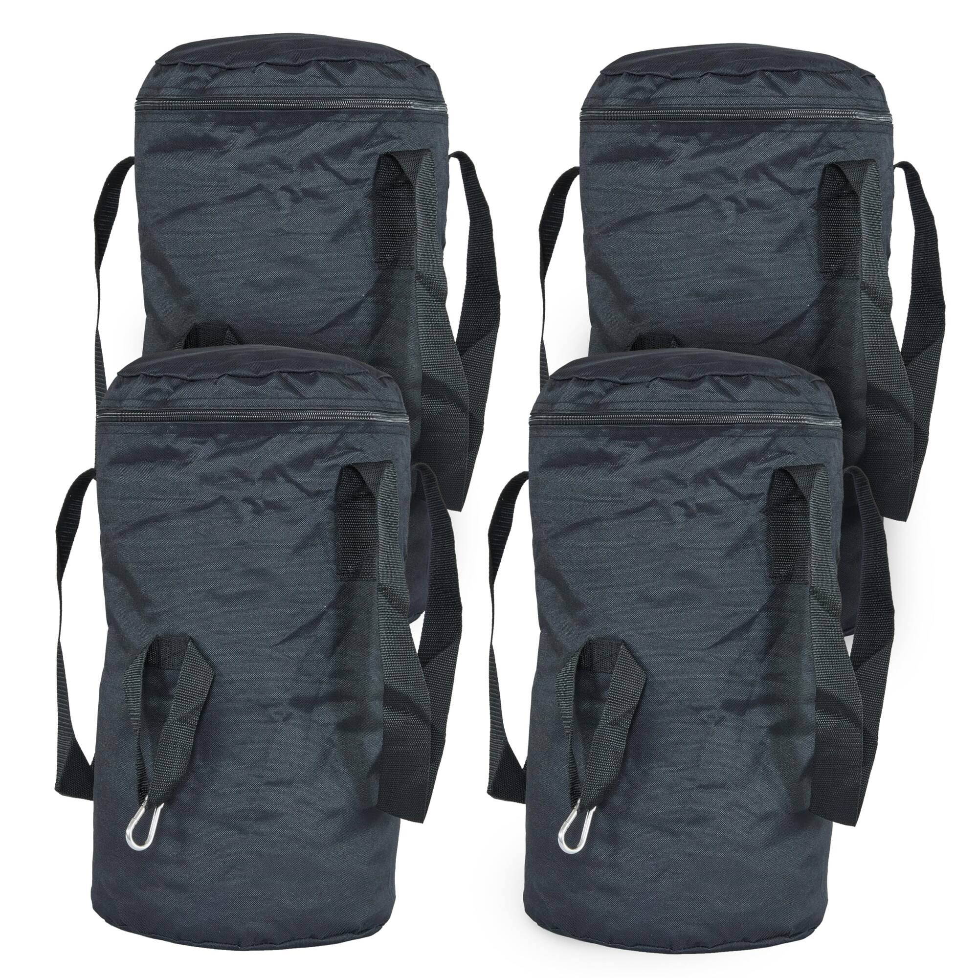 Front. Hike Crew - Hike Crew Pop-Up Tent Weights, Sand-Filled Canopy Weights, 4-Pack, Black - Black.
