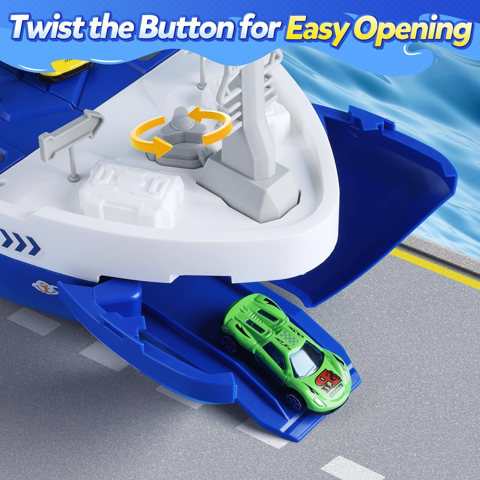 Twist the Button for Easy Opening