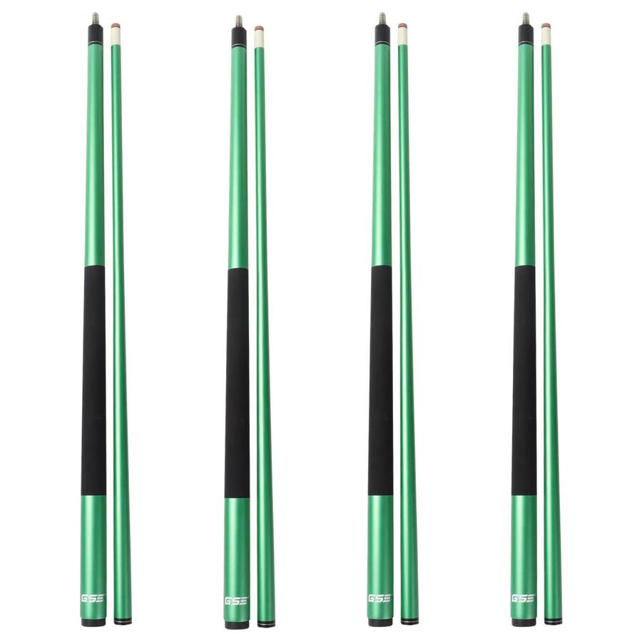 Set Of 4 New 58-Inch Two-Piece Graphite Fiberglass Composite Billiard Pool Cue Sticks