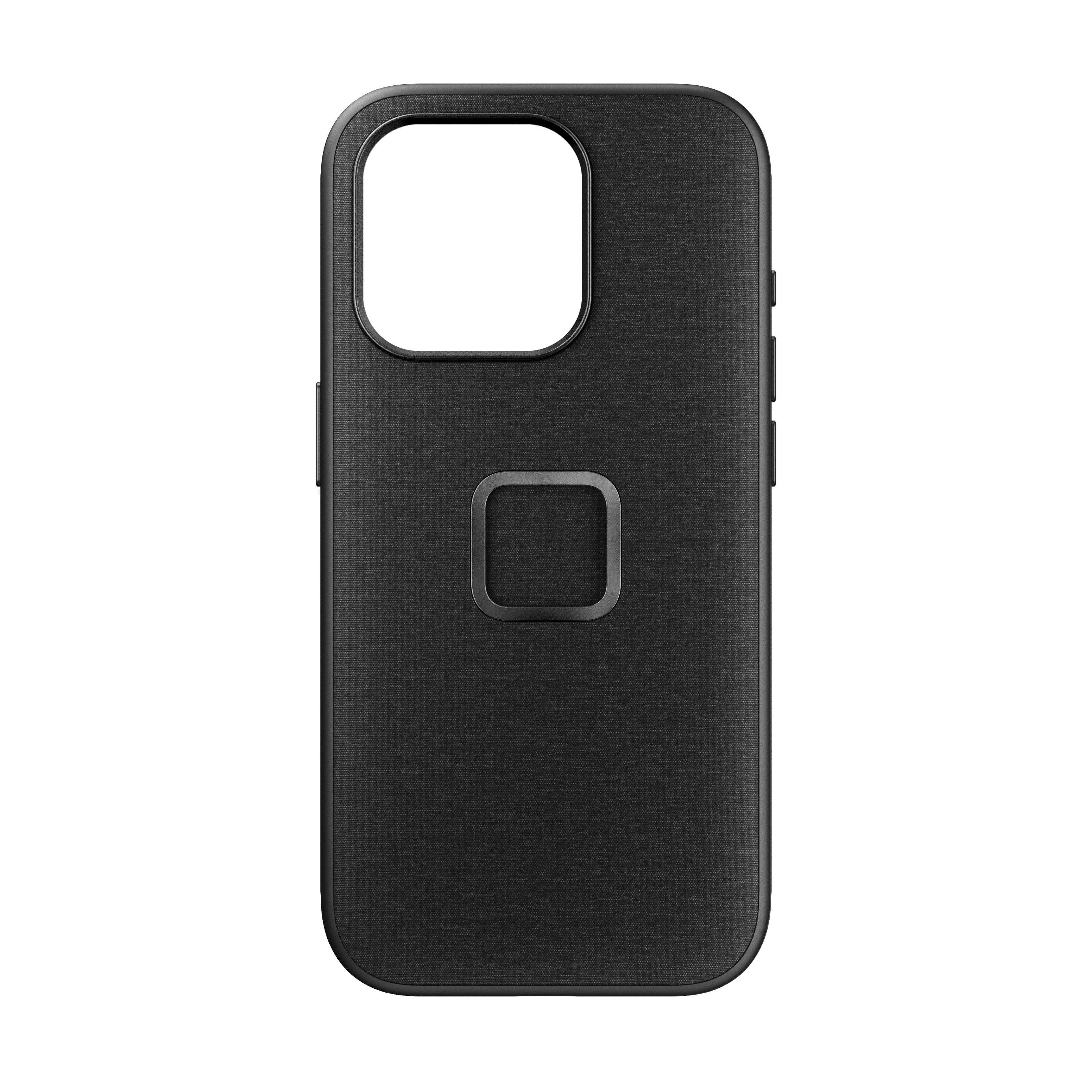 Front. Peak Design - Everyday Fabric Case v2 for iPhone 15 Pro - Charcoal.