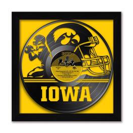 Sporticulture - Iowa Hawkeyes Framed 13" x 13" Vinyl Record Art Print - Yellow