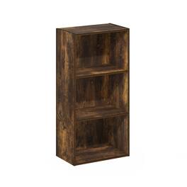 Furinno - Pelli Cubic Storage Cabinet, Bookcase, Bookshelf, 3-Cube - Espresso