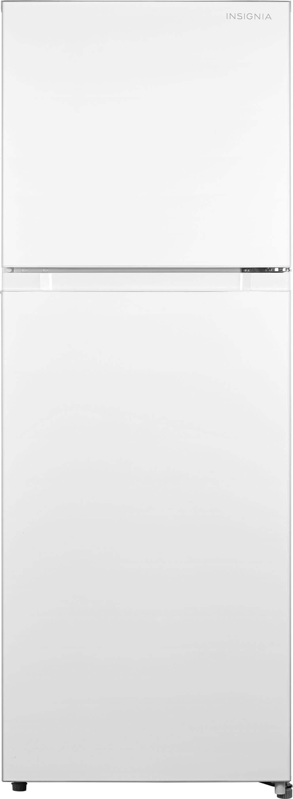 Front. Insignia™ - 10.1 Cu. Ft. Top-Freezer Refrigerator with Reversible Door and ENERGY STAR Certification - White.