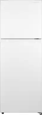 Front. Insignia™ - 22 in. Wide 10.1 Cu. Ft. Top-Freezer Refrigerator with Reversible Door and ENERGY STAR Certification - White.