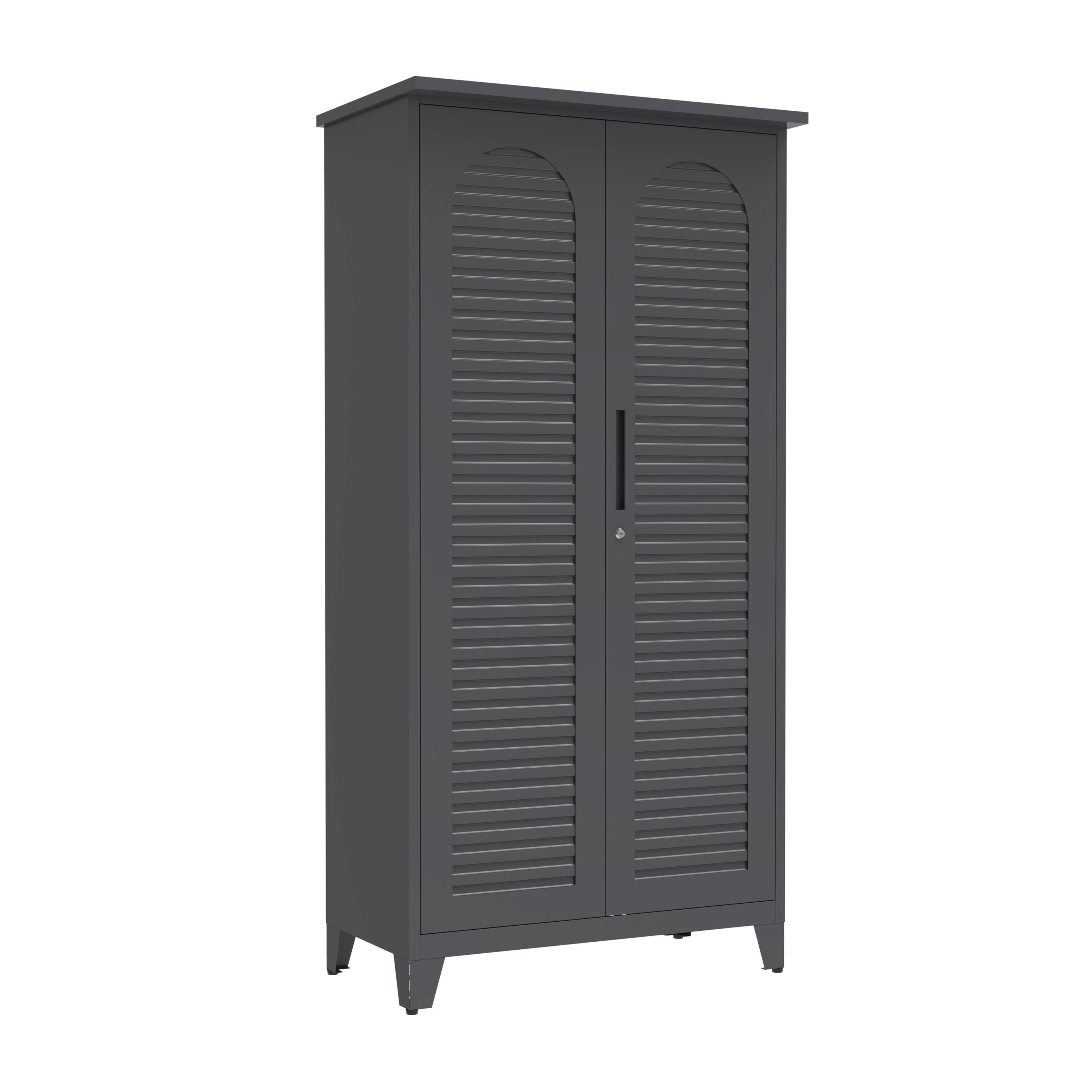 Alt View 5. Spaco - Spaco 73 Inch Tall Metal Tool Storage Cabinet with Ample Storage Space for Garage, Warehouse Office - Slate.