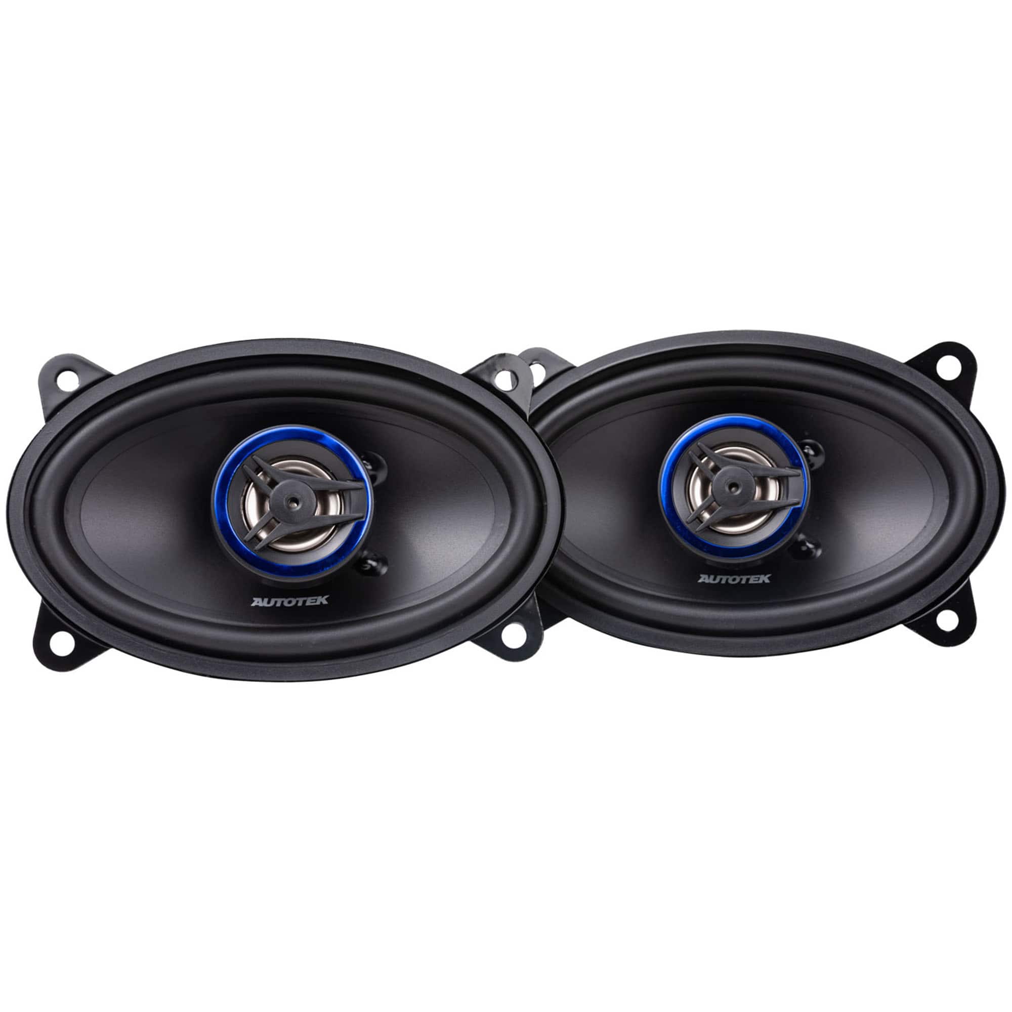 AutoTek - Street Machine 200W 4 x6 in. 2 Way Car Audio Coaxial Speakers, Pair - Black