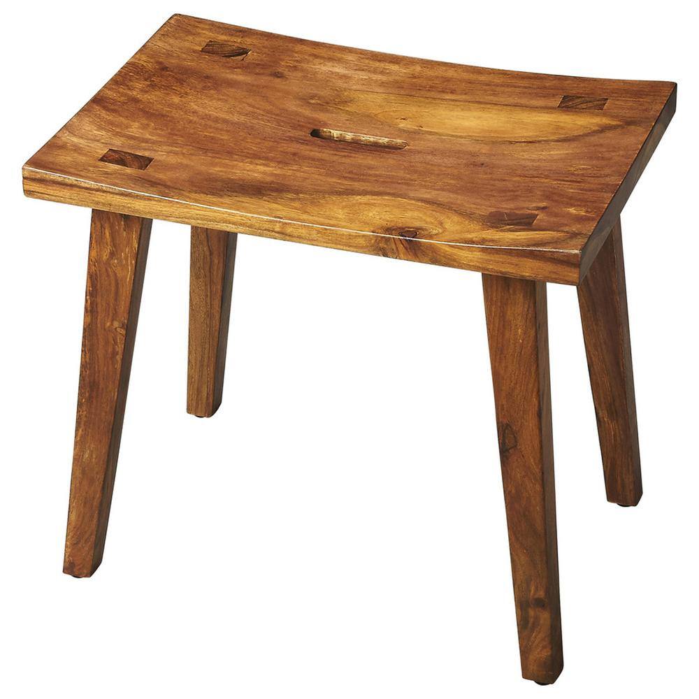 Angle. Butler Specialty - Rohan Rectangular 19.5"W Stool - Light Brown.