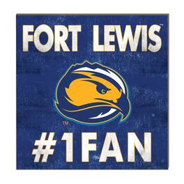 Jardine - Fort Lewis College Skyhawks 10" x 10" #1 Fan Plaque - Blue