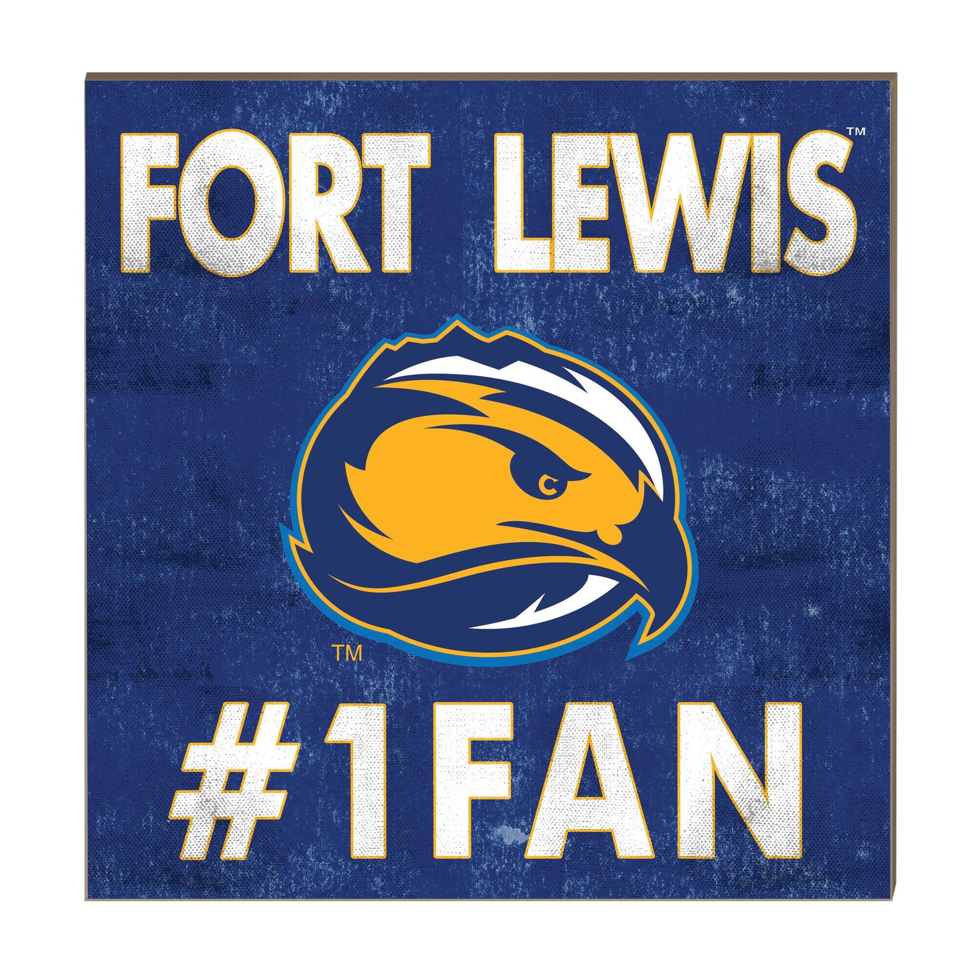 Fort Lewis College Skyhawks 10" x 10" #1 Fan Plaque