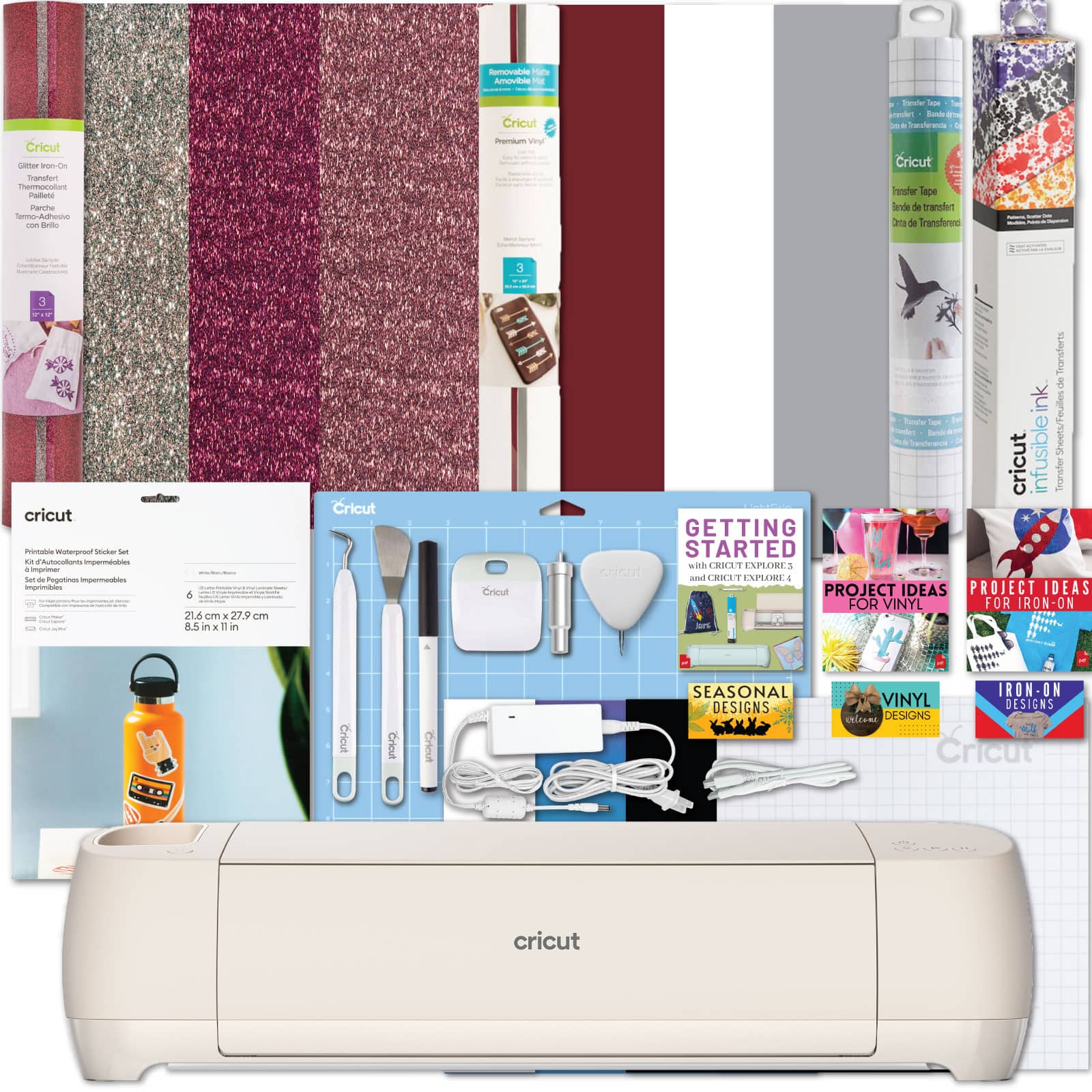 Cricut - Explore 4 Craft Cutting Machine with Ultimate Sticker Making Bundle