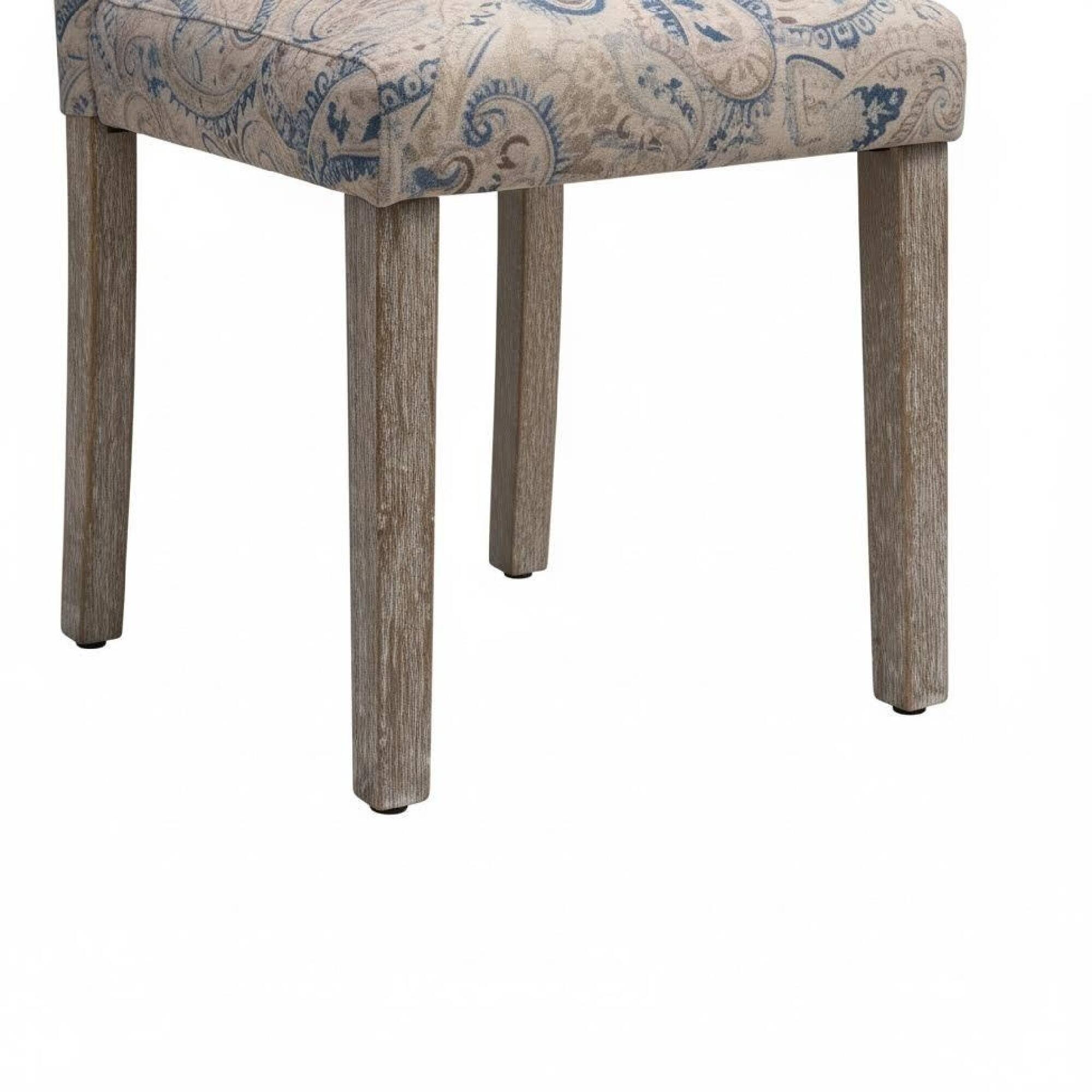 Back. FERPIT - FERPIT 2 Pack Stylish Modern Upholstered Dining Chairs, Paisley - Paisley.