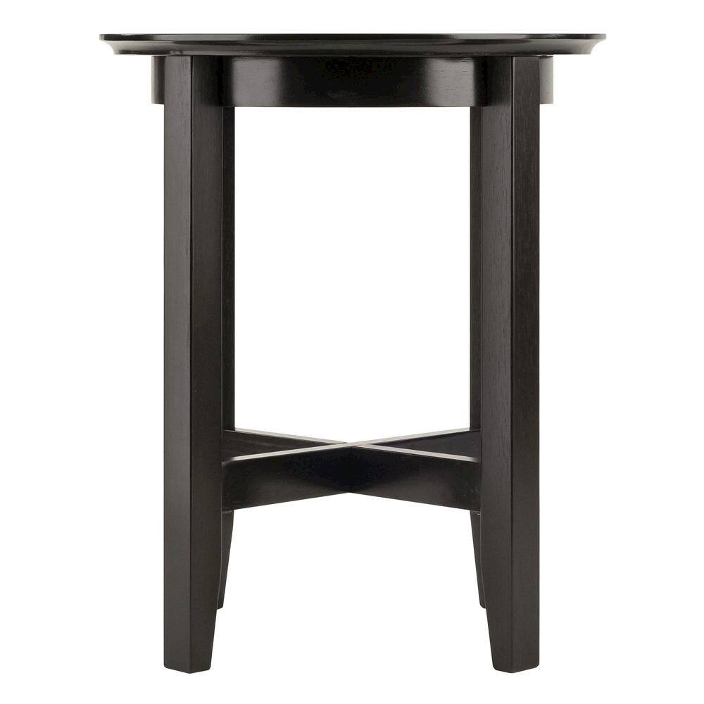 Back. FurniFact - Square End Table - Espresso.