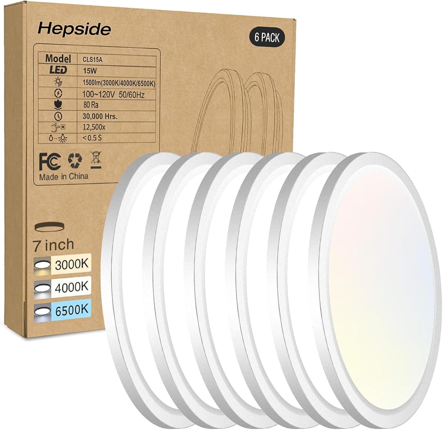 Veranti Compact LED Flush Mount Ceiling Light, 1500 Lumens, 3 ...
