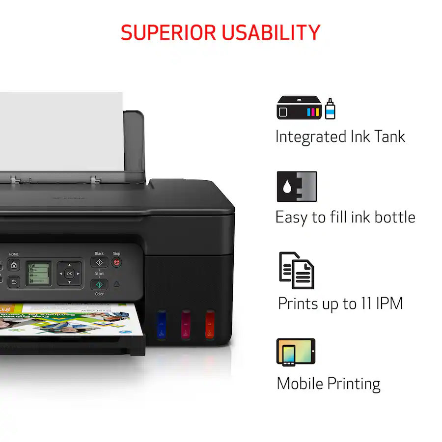Canon PIXMA Megatank G3270 Wireless All In One Supertank Inkjet Printer ...