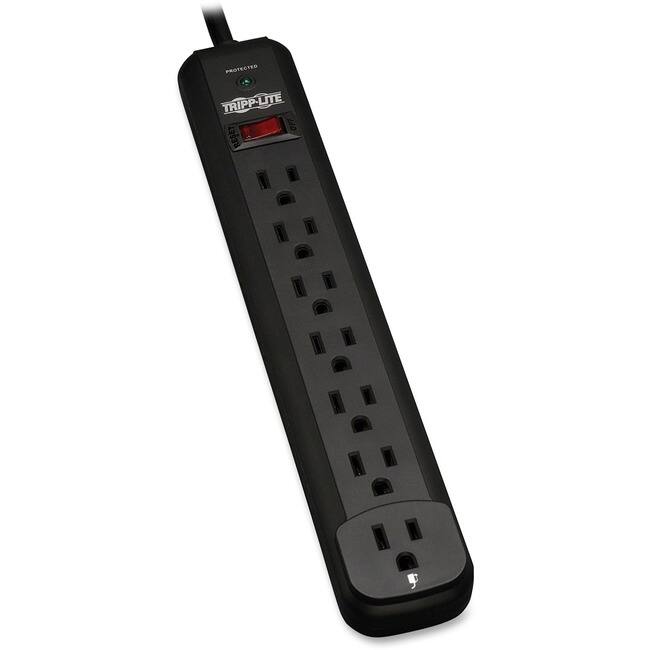 Eaton Tripp Lite Series Protect It! 7-Outlet Surge Protector, 12 ft. Cord, 1080 Joules, Diagnostic LED, Housing - Black