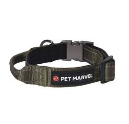 PET MARVEL - High Performance Tactical Dog Collar 1.25 in Wide with Handle, M - Army Green