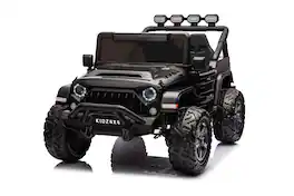 GARVEE - 24V 2-Seater Kids Ride On Truck, 4WD Remote Control Car, 800W Power, Gift for Boys Girls - Black