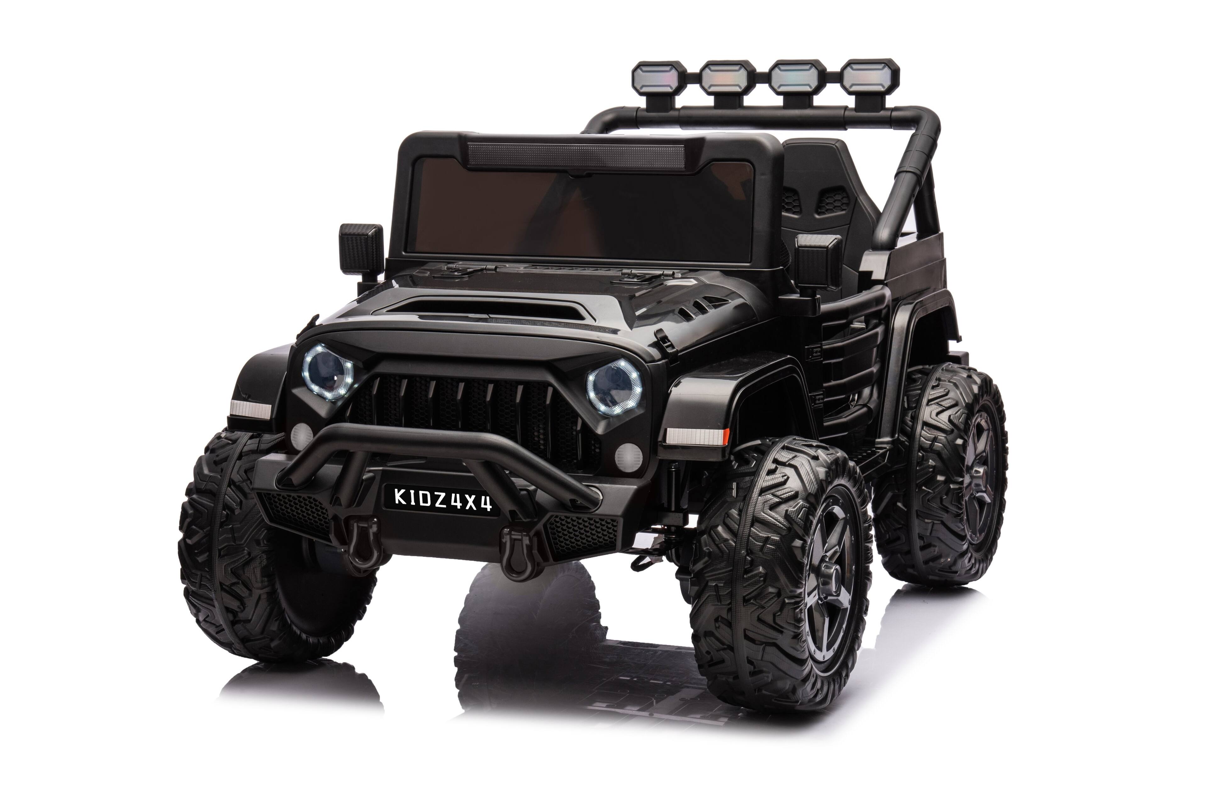 GARVEE - 24V 2-Seater Kids Ride On Truck, 4WD Remote Control Car, 800W Power, Gift for Boys Girls - Black