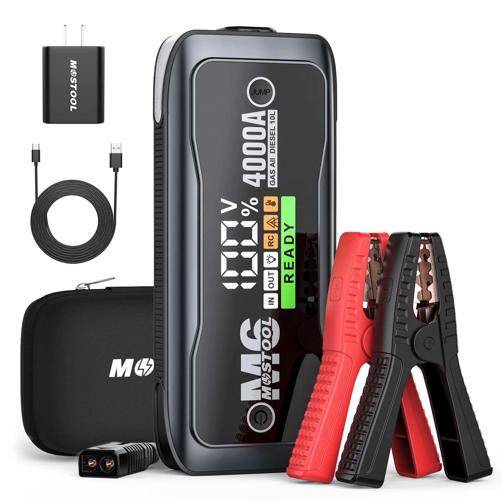 MOSTOOL O M  
MW1  
JUMP 10L 4000A DIESEL ALL GAS RC 13:13 OUT IN MG MOSTOOL  
READY