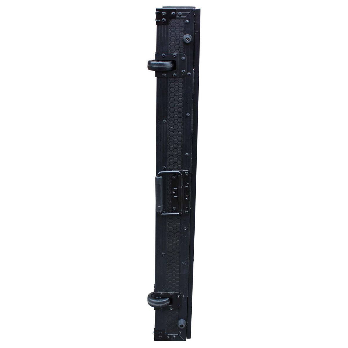 Alt View 3. ProX - ProX XS-DJSTN Transformer Series Fold-Away DJ Performance Desk Facade with Wheels, Black on Black.