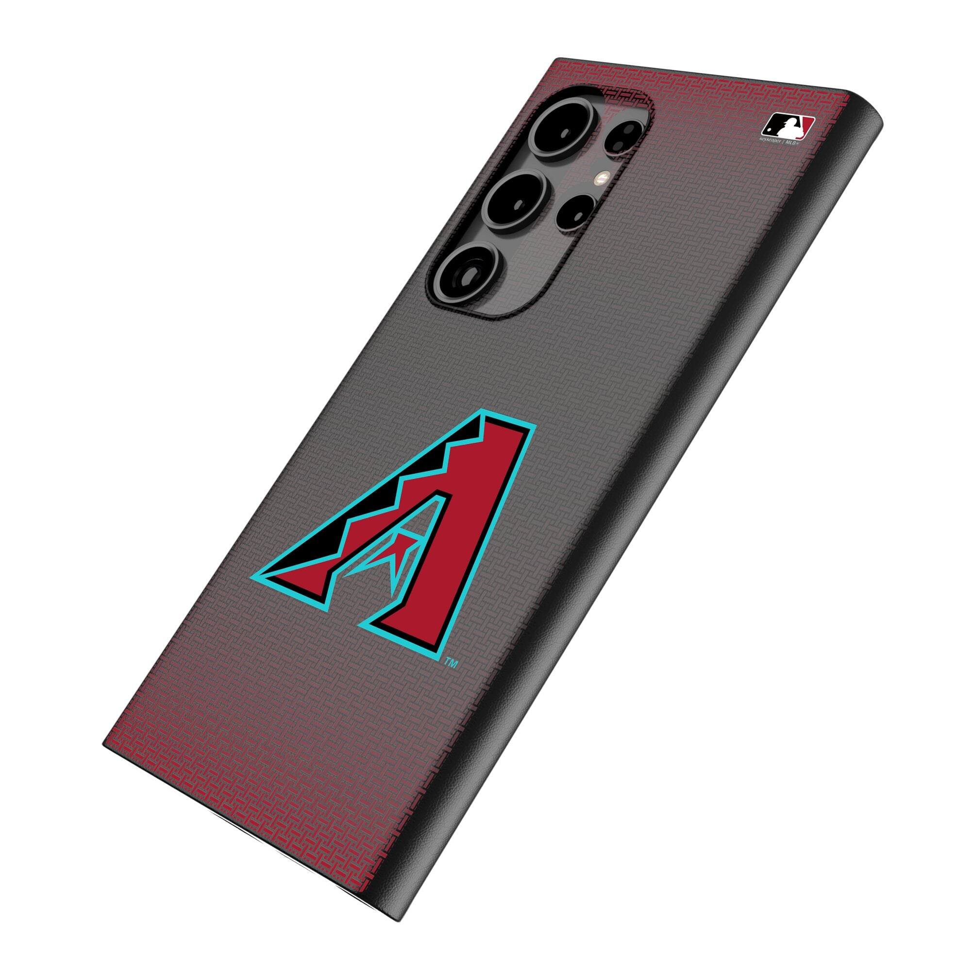 Alt View 1. Keyscaper - Arizona Diamondbacks Linen Galaxy Magnetic Bump Case - S24 Ultra - Black.