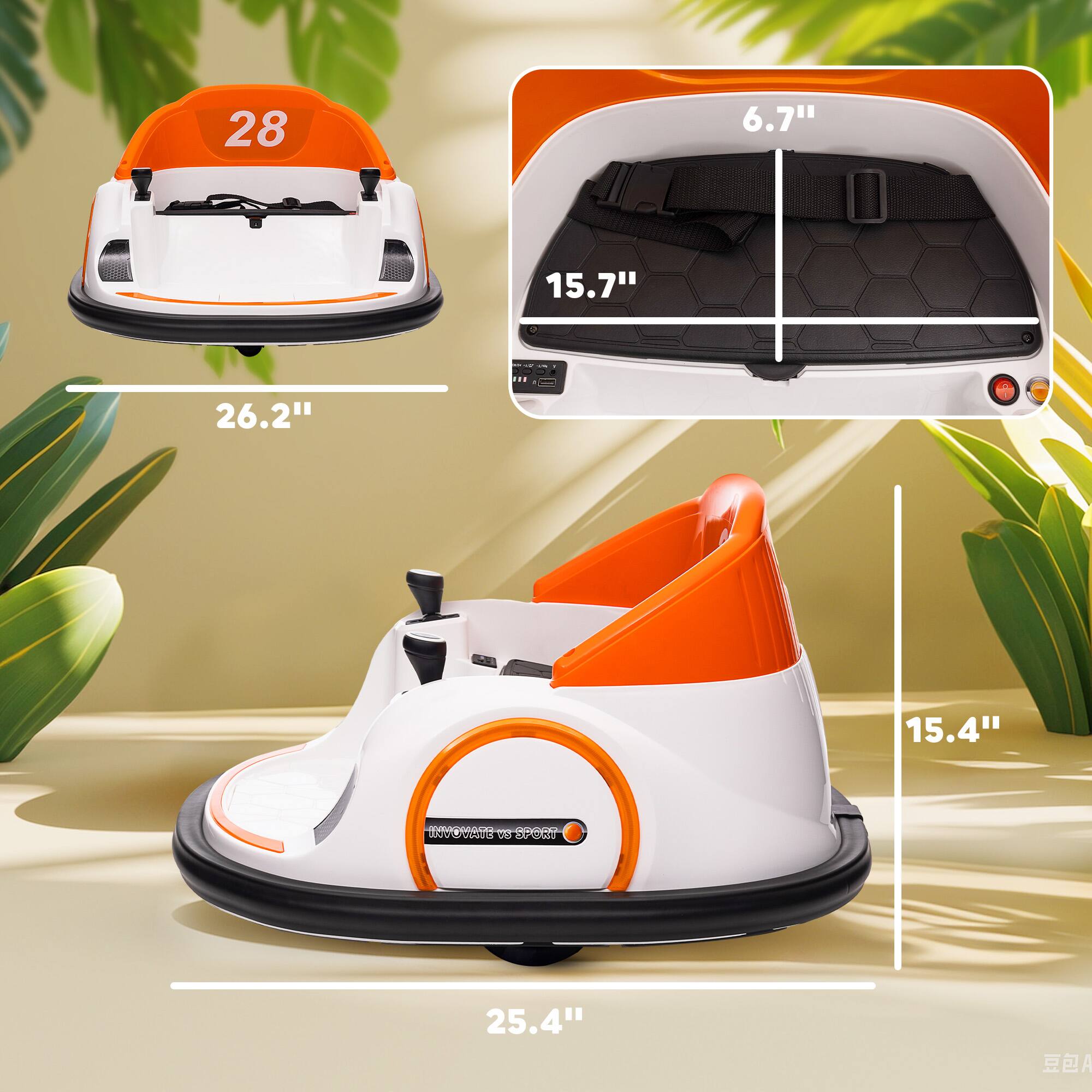 28  
26.2"  
6.7"  
15.7"  
25.4"  
15.4"