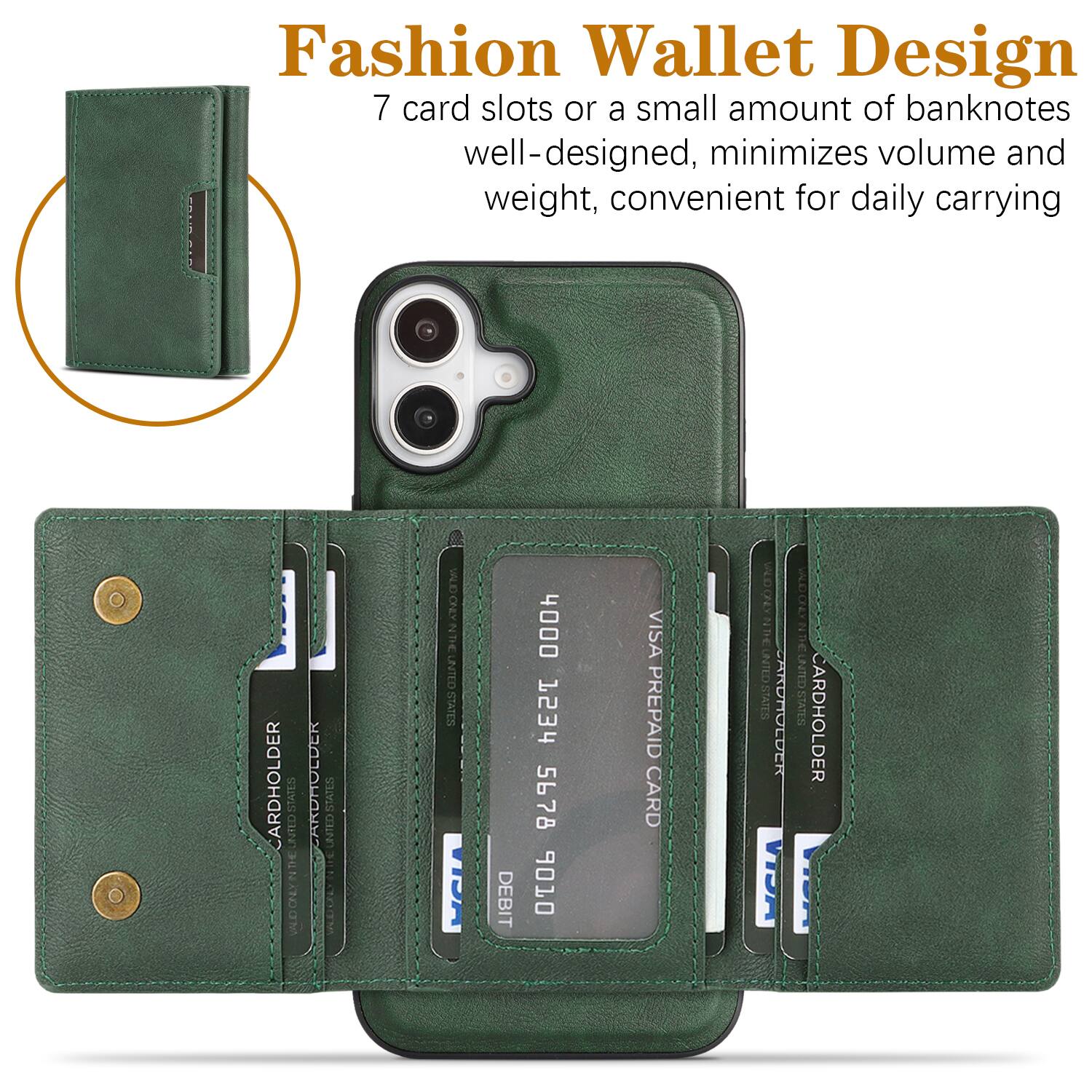 Fashion Wallet Design  
7 card slots or a small amount of banknotes well-designed, minimizes volume and weight, convenient for daily carrying  

CARDHOLDER  
STATES GUN THE 2 DONDY RDHOLDER  
STATES UNITED 3N I200M CM ONLY  
THE UNITED STATES  
VISA DEBIT 4000 TS3r 5678 9010  
VISA PREPAID CARD  
CARDHOLDER  
STATES ARDNOLDER  
VISA ALDORYNTHCUNI  
CARDHOLDER