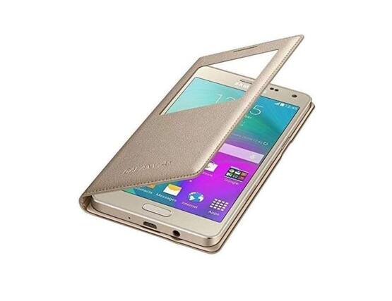 The image shows a cell phone with a case on it. The case is open, revealing the phone's screen. The time displayed on the screen is 8:07. The phone is likely a Samsung device, as it is described as a "Samsung phone."