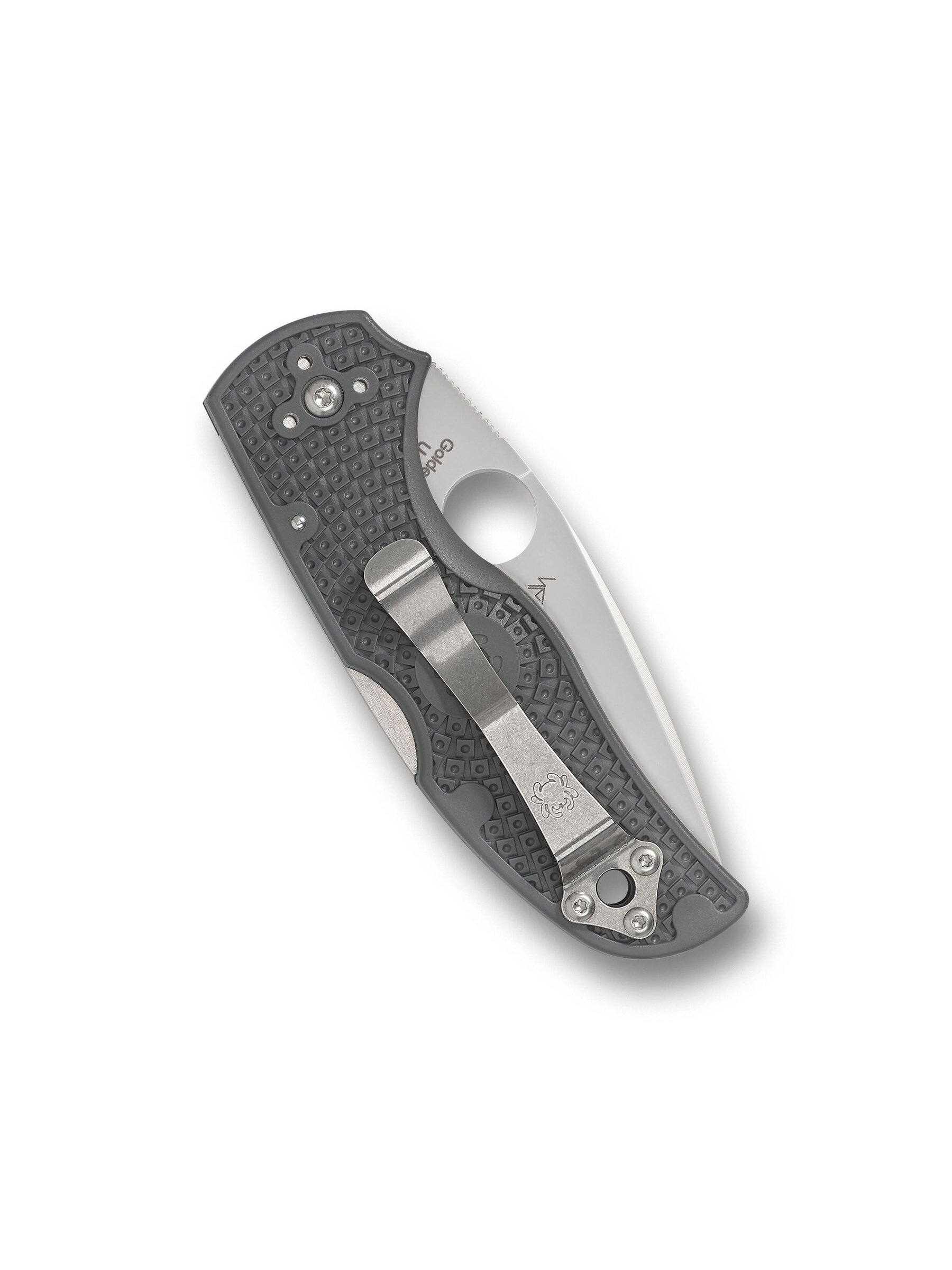 Left. Spyderco - Spyderco Native 5 Lightweight 2.95" Maxamet Steel Blade Pocket Knife, Gray - Gray.