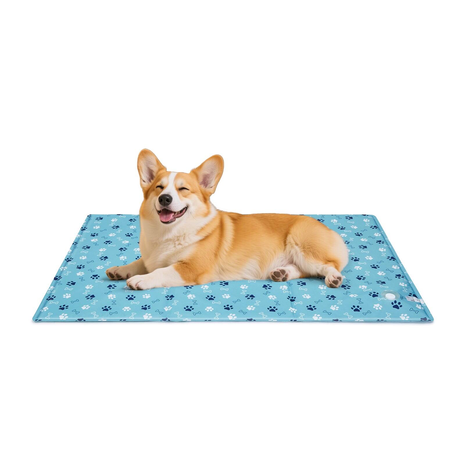Front. Ownpets - Green Paw Pet Cooling Mat Dog Ice Pad Size L - Green Paws.