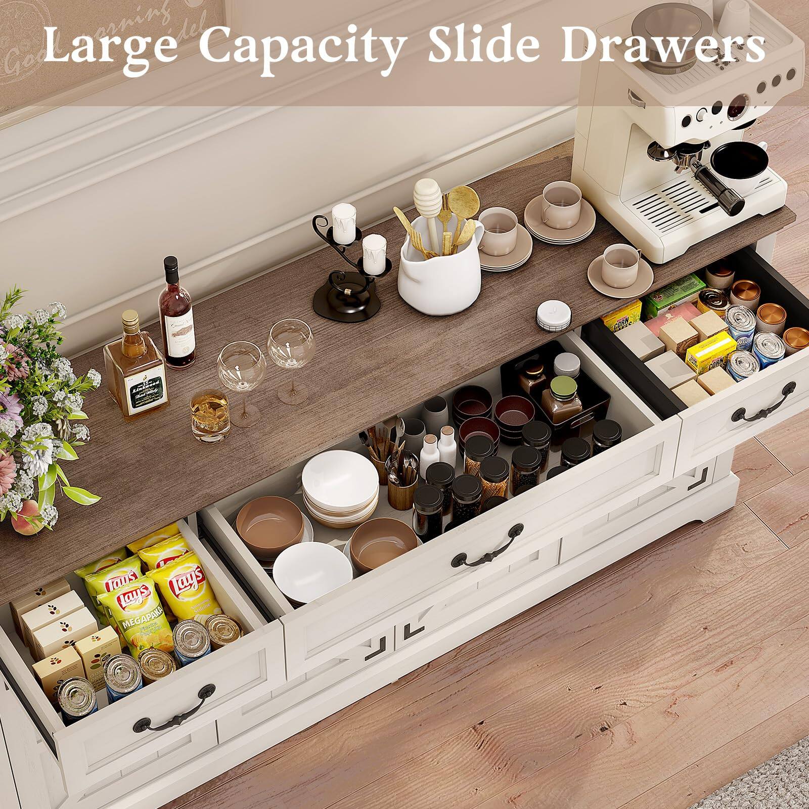 Large Capacity Slide Drawers