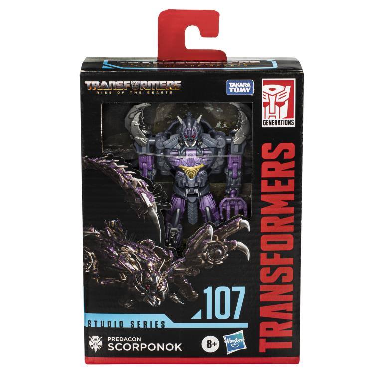 TRANSFORMERS  
RISE OF THE BEASTS  

TAKARA TOMY  
GENERATIONS  

TRANSFORMERS  
107  

STUDIO SERIES  
PREDACON  
SCORPONOK  

8+