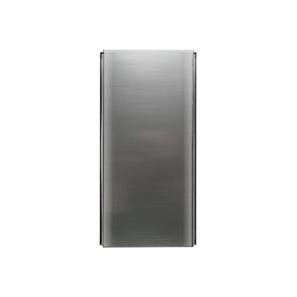 Back. Alfi - 24 x 12 Brushed Stainless Steel Horizontal Single Shelf Bath Shower Niche - Stainless Steel.