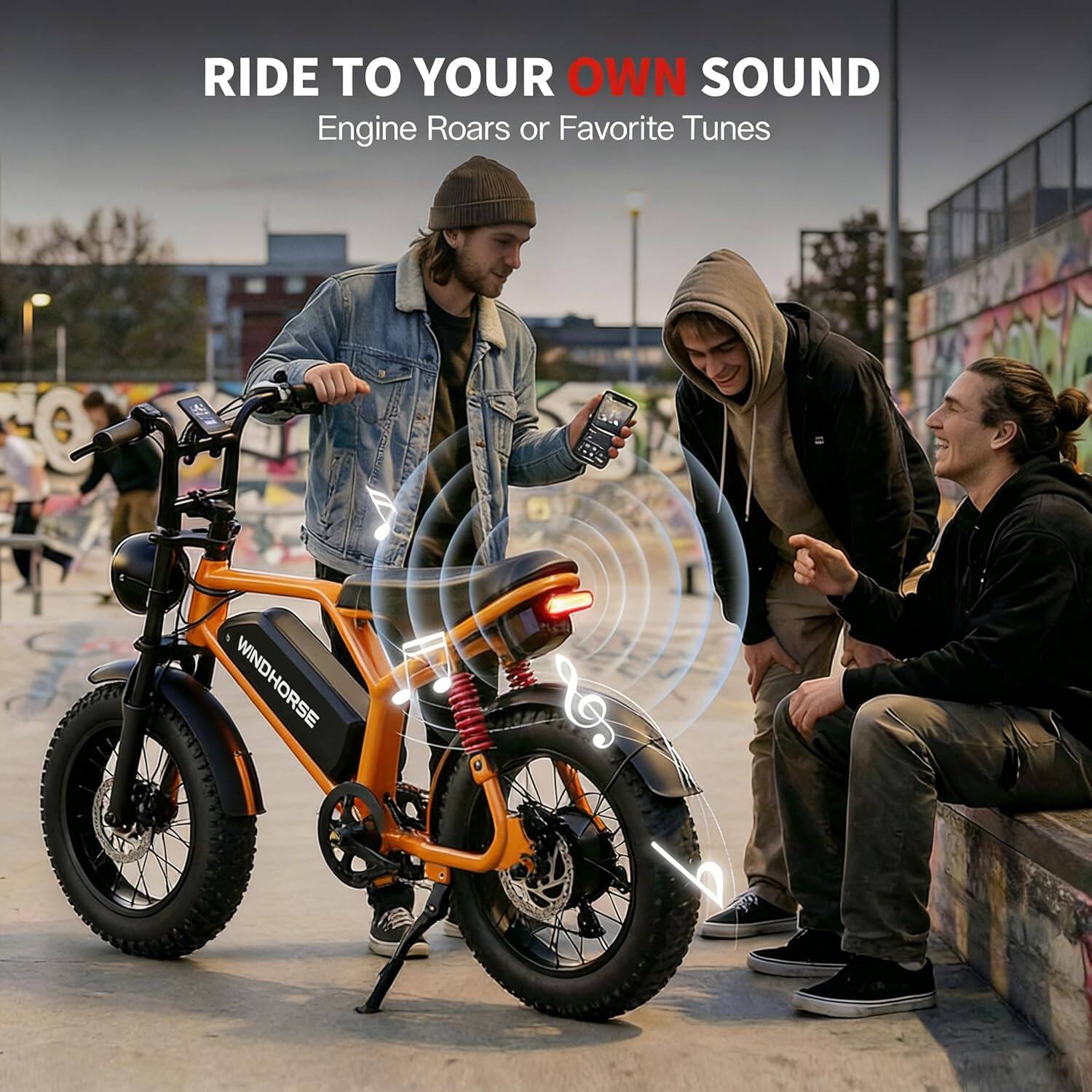 RIDE TO YOUR OWN SOUND  
Engine Roars or Favorite Tunes  
WINDHORSE