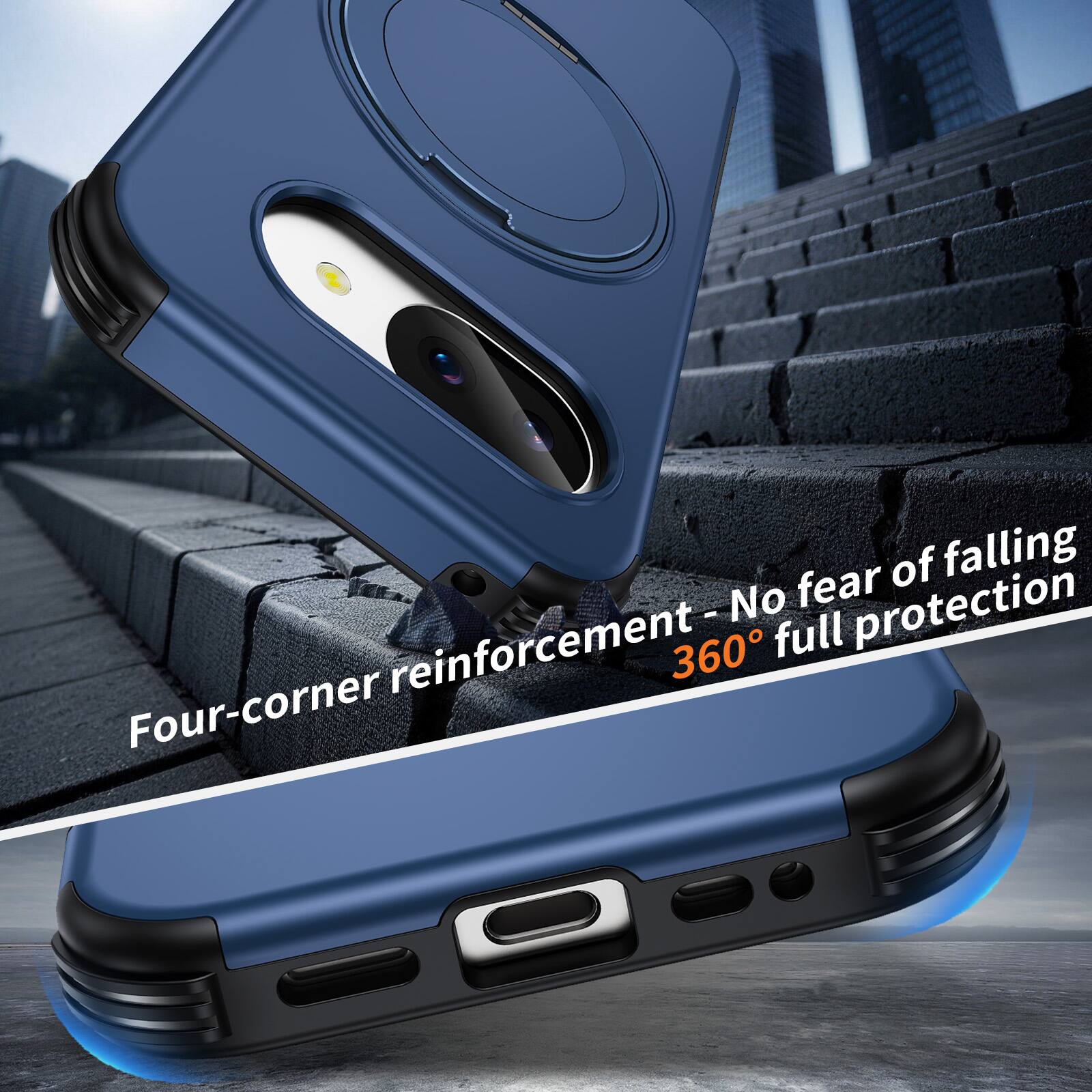 Four-corner reinforcement - No fear of falling  
360° full protection