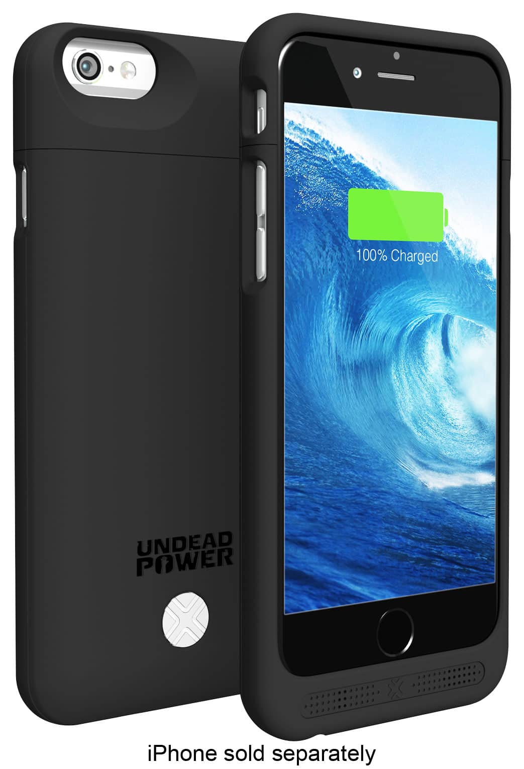 Front. Lenmar - Maven External Power Case for Apple® iPhone® 6 - Black.